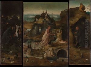 Hermit Saints Triptych c. 1505 by Hieronymous Bosch