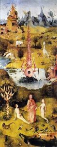 Triptych of Garden of Earthly Delights (left wing) c. 1500 by Hieronymous Bosch