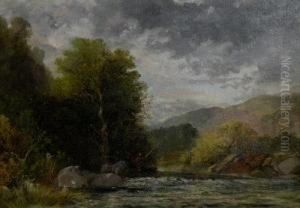 An Angler On The River Conwy, Betws-y-coed