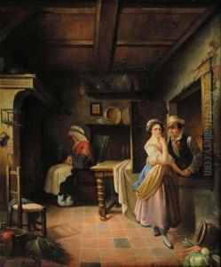 Interno Con Figure