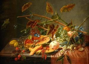 Stilleben Med Frukter by Dominicus Gottfried Waerdigh
