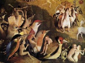 Triptych of Garden of Earthly Delights (detail 6) c. 1500 by Hieronymous Bosch