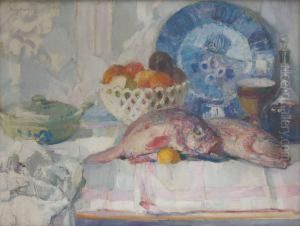 Composition Aux Poissons Et Aux Fruits by Maurice Wagemans