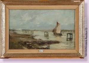 Bateaux Dans Le Chenal by Maurice Wagemans