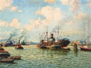 Bedrijvigheid In Rotterdamse Haven