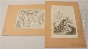 Neptun Surrounded By Bathing Nymphs by Franz Xaver Wagenschon