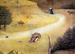 St Agnes with the Donor (right wing, detail) c. 1510 by Hieronymous Bosch