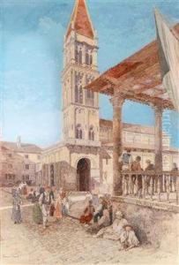 Reges Treiben Am Hauptplatzvon Trau by Adolf Wagner