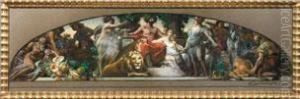 Entwurf Fur Ein Wandgemalde Mit Bacchus Und Diana by Ferdinand I Wagner