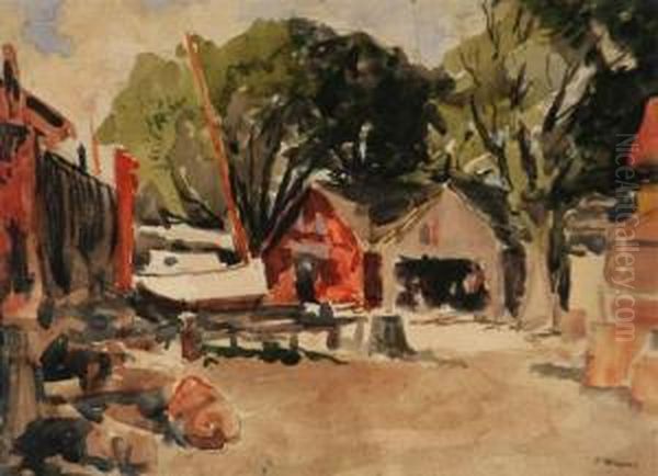 Sailboat In A Rural Dry Dock - view 1