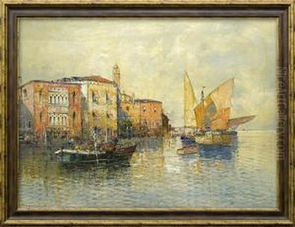 Boats On Channel In Venice - view 1