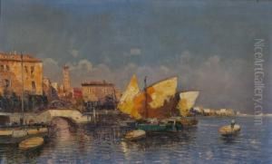 Fischerboote Vor Venedig by Hans Wagner
