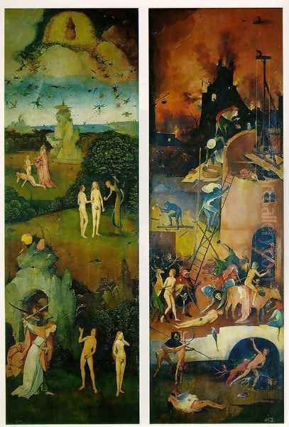 Paradise and Hell, left and right panels of a triptych - view 1