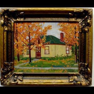 House In Autumn by Herbert William Wagner