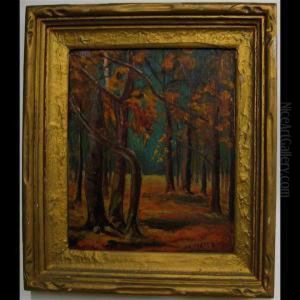 Fall Woodland Study by Herbert William Wagner