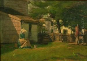 Woman In Barnyard/a Double-sided Composition by Jacob Wagner
