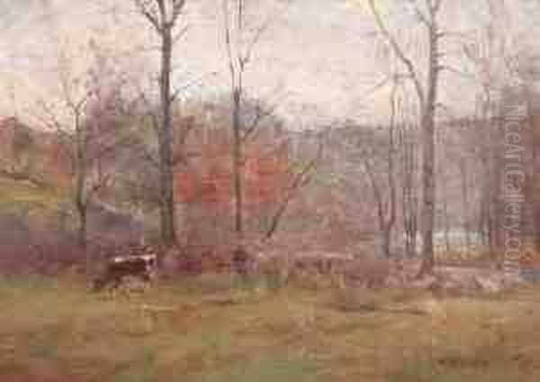 New England Landscape With Cow - view 1