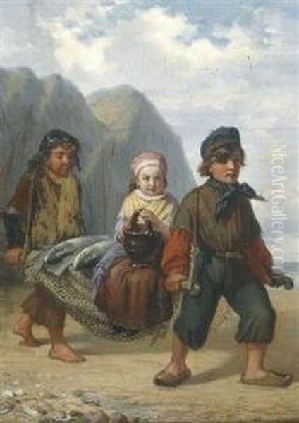 Fisher Children Returning Home With A Richcatch - view 1