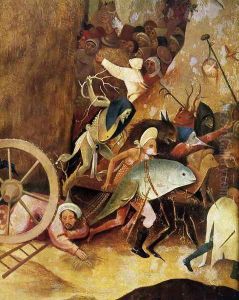 Triptych of Haywain (central panel) (detail 1) 1500-02 by Hieronymous Bosch