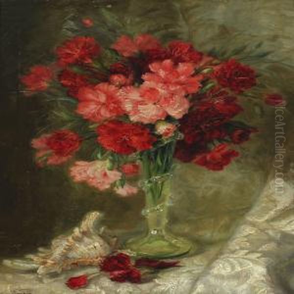 Vase With Carnations - view 1