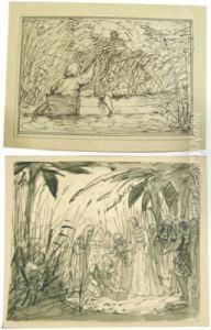Raccolta Di Tre Disegni by Otto Wagner