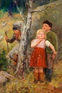 Hansel Und Gretelim Wald by Paul Wagner