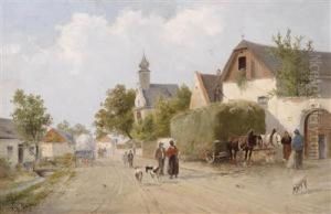 "a Scene In Perchtoldsdorf" by Theodor Wagner