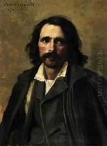 Bust Of A Dark Haired Man With Beard