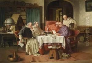 In The Library by Josef Wagner-Hohenberg