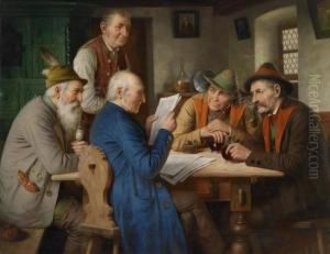 The Latest News In The Tavern by Josef Wagner-Hohenberg
