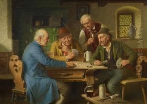 Kartenspieler by Josef Wagner-Hohenberg