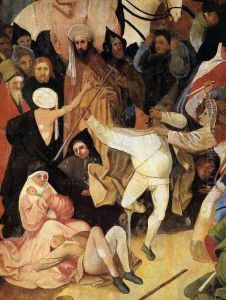 Triptych of Haywain (central panel) (detail 2) 1500-02 by Hieronymous Bosch