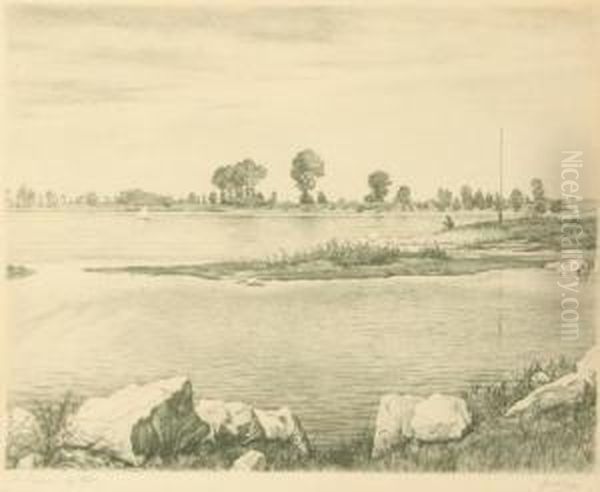 Seeufer Mit Angler - view 1
