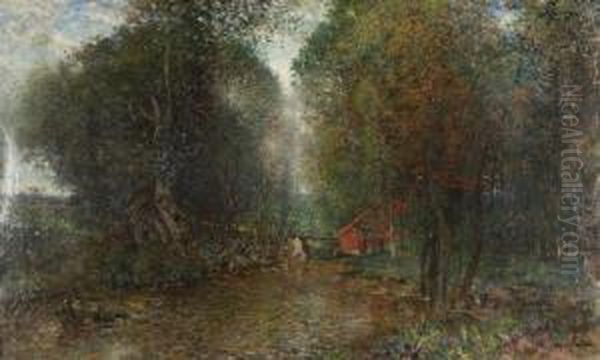 River Going Through A Forest - view 1