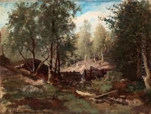 Forest Landscape by Alfred Wahlberg