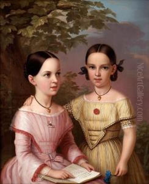 "marianne Lewenhaupt" (1841-1896) And Sister"charlotte Lewenhaupt" (1847-1875). - view 1
