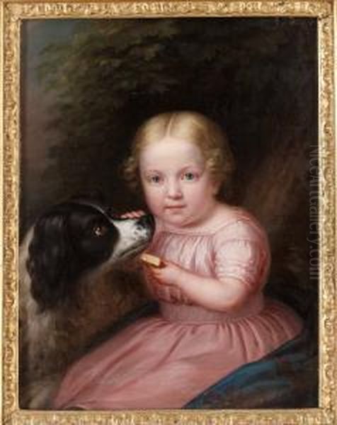 Flicka Med Hund - view 1