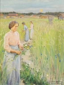 Tyttoja Kukkaniitylla by Dora Wahlroos