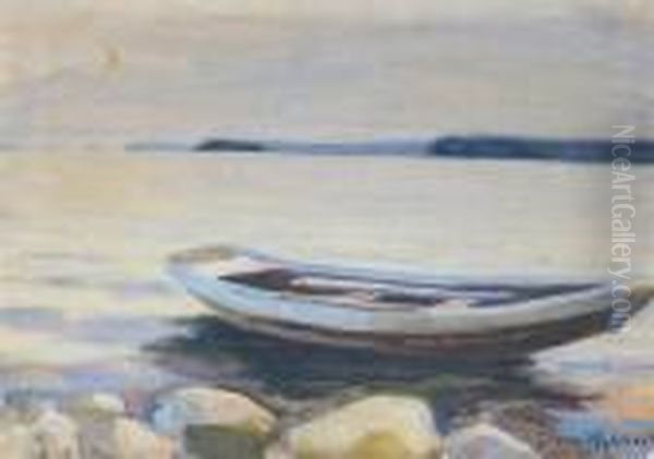 A Rowing Boat On A Lake - view 1