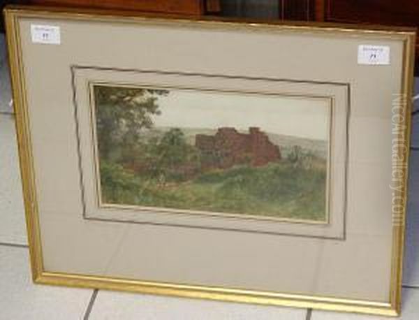 Figure Approaching A Country House - view 1