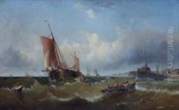 French Coastal View With Shipping - view 1