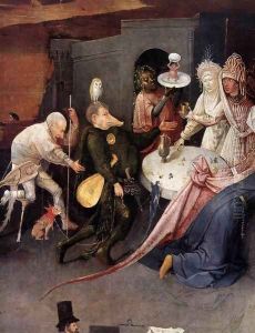 Triptych of Temptation of St Anthony (detail) 4 by Hieronymous Bosch