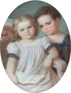 Geschwisterportrat Von Anna Und Konrad Von Tscharner. Geschwisterportrat Von Anna Und Konrad Von Tscharner.