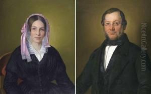 Gegenstucke: Portrait Einer Frau Und Eines Mannes.