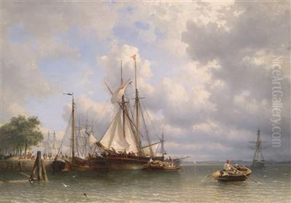 Sailing Ships In The Harbour - view 1