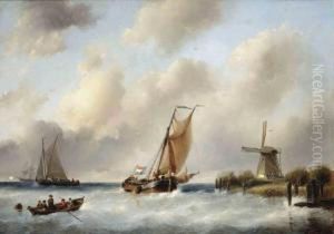 Ships In A Stiff Breeze by Antonie Waldorp
