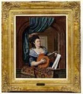 La Joueuse De Mandoline by Jan Gerard Waldorp