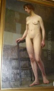 Olja, Kvinnli Modell, 81x52 by Anders Waldur