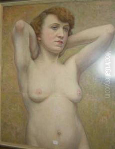 Waldur, Pastell, Kvinnlig Modell, 1929, 75x58 - view 1