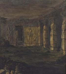 The Interior Of The Rock-cut Temple At Kondivate, Near Bombay, India by James Wales